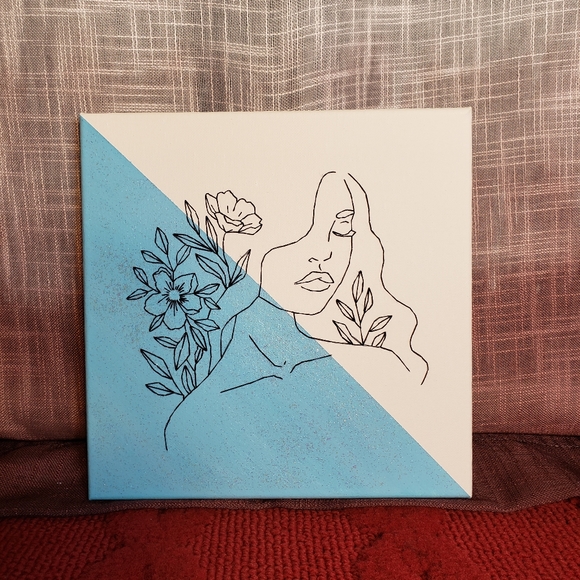 Embroidered Acrylic Canvas Art - Picture 1 of 3